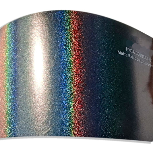 Matte Iridescent Rainbow Laser Grey